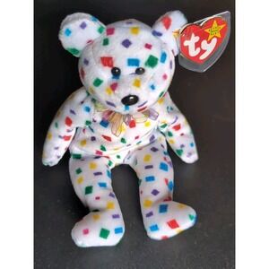 Vintage Ty Beanie Baby Ty 2k Teddy Bear 99/00 W Original Covered Tags Multicolor